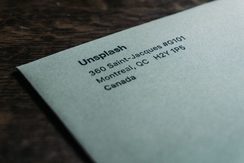 Unsplash Address Stamp
